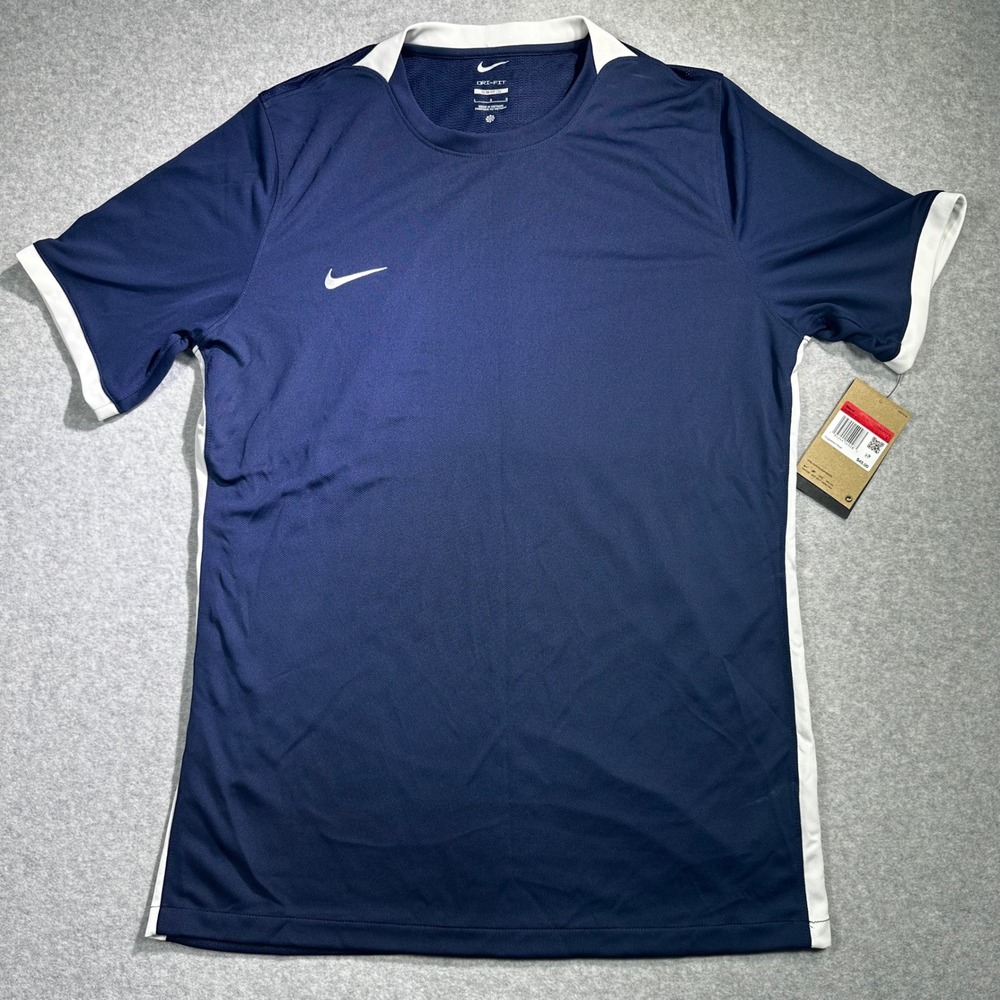 Nike Mens Dri-FIT Soccer Jersey Navy Blue Slim Fit DH8003-419 Size L